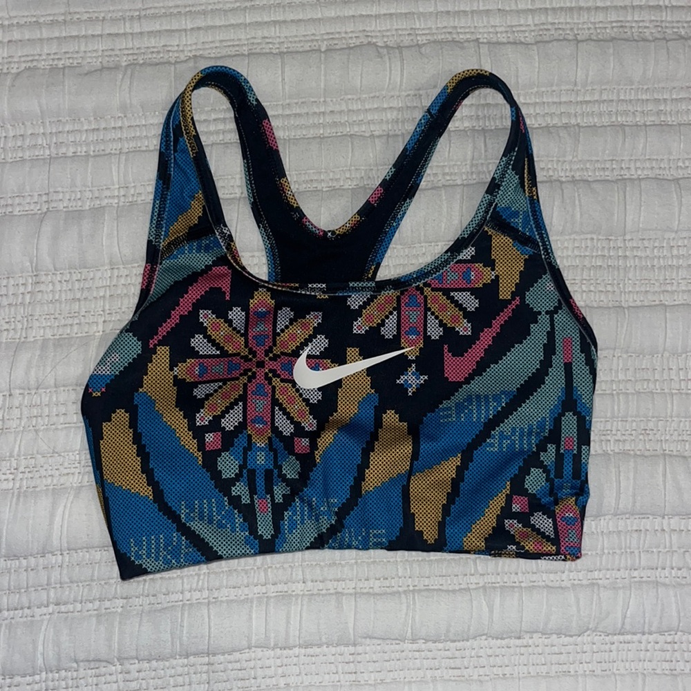 multicolor nike sports bra